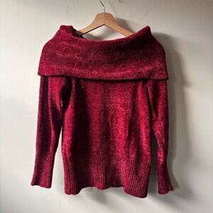 White House Black Market Elegant Turtleneck Red Sweater